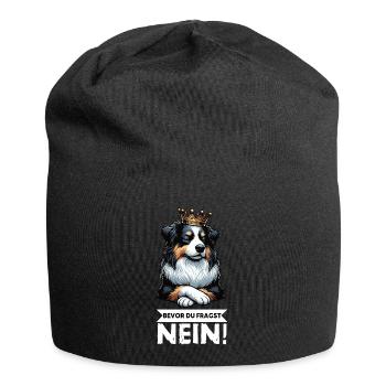 Avant que vous ne demandiez : Berger australien Aussie Aussie - Bonnet en jersey - noir - Devant