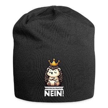 Bevor Du Fragst Igel Igelliebhaber Igelfan Stachel - Jersey-Beanie - Schwarz - Vorne