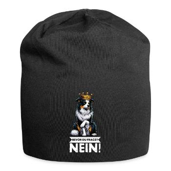Avant que vous ne demandiez : Berger australien Aussie Aussie - Bonnet en jersey - noir - Devant