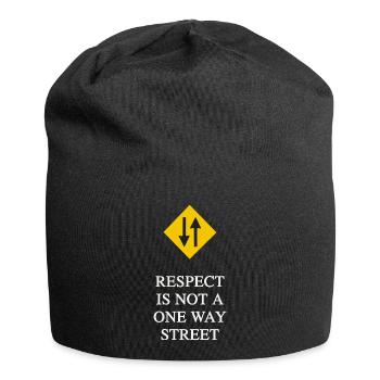Respect Is Not a One Way Street - Jersey Beanie - black - Front