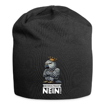 Avant que vous ne demandiez : pas de perroquet gris d’Afrique, perroquet, perroquet, perroquet, perroquet - Bonnet en jersey - noir - Devant