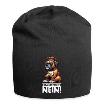 Avant que vous ne demandiez, sans boxer Boxer Boxer Boxer Boxer Dog - Bonnet en jersey - noir - Devant