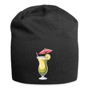 Cocktail tropical au citron vert - Bonnet en jersey - noir - Devant