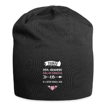Merci d’être toujours mon inspi... - Bonnet en jersey - noir - Devant