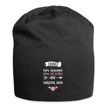 Merci d’être toujours ma source ... - Bonnet en jersey - noir - Devant