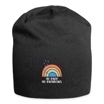 No Rain No Rainbows - Jersey Beanie - black - Front