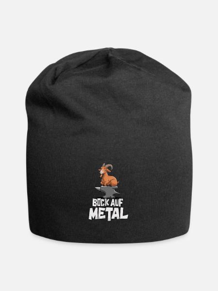Bock auf Metal - Jersey-Beanie - Schwarz