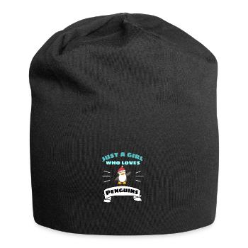 Zoo Animal Cadeau de Noël Fille Pingouin - Bonnet en jersey - noir - Devant