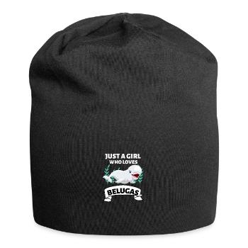 Beluga Wal Mädchen Ozean Tier Geschenk Beluga - Jersey-Beanie - Schwarz - Vorne