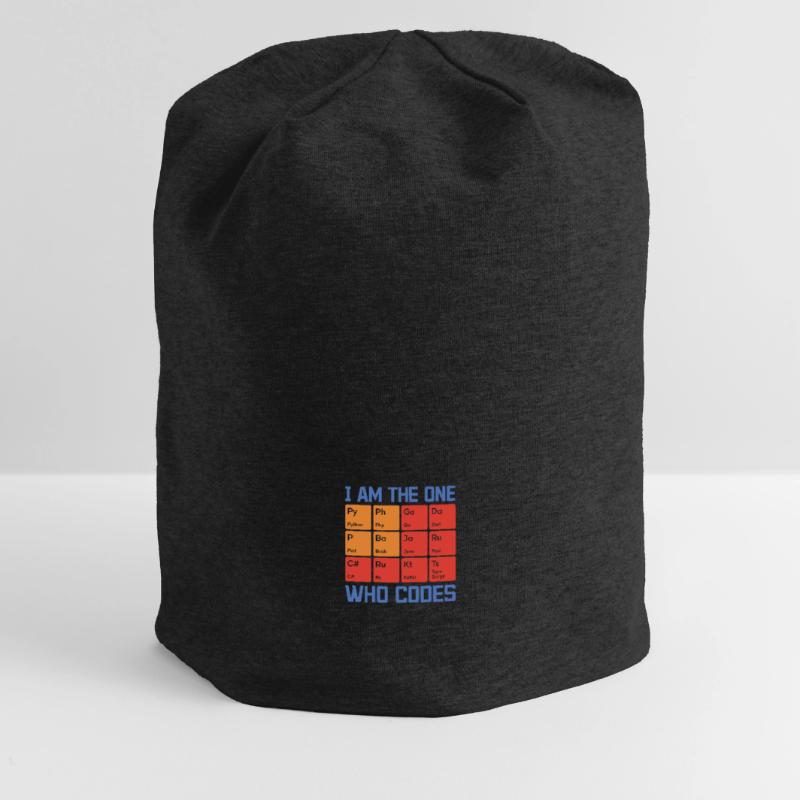 I Am The One Who Codes Programming Programmer Nerd Jersey-Beanie
