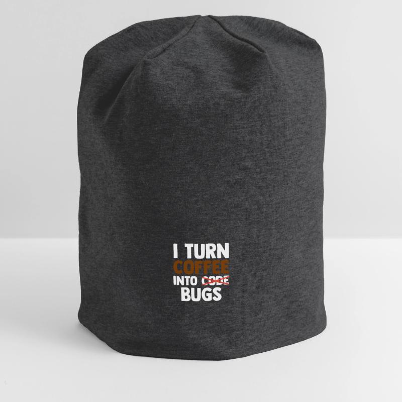 I Turn Coffee Into Bugs Coding Programming Softwar Jersey-Beanie