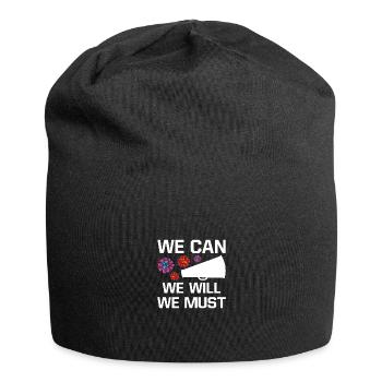 We Can We Must We Will Cheerleading Cheerleader Da - Jersey-Beanie - Schwarz - Vorne