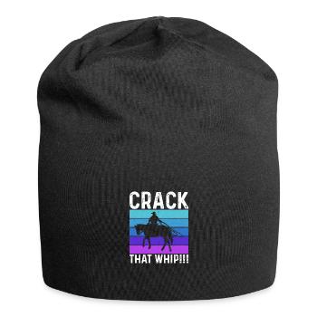 Crack That Whip Horse Riding Equestrian Horse Love - Jersey-Beanie - Schwarz - Vorne