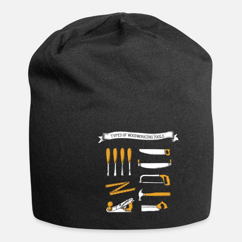 Types d’outils de travail du bois - Bonnet en jersey - noir