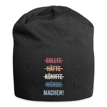 Sonniger Tag am Strand - Jersey-Beanie - Schwarz - Vorne