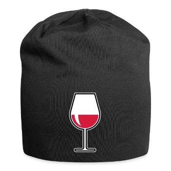 XRot Und Gut (Bauchig / 3) - Jersey-Beanie - Schwarz - Vorne