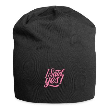 J’ai dit oui Fiancés Fiancés - Bonnet en jersey - noir - Devant