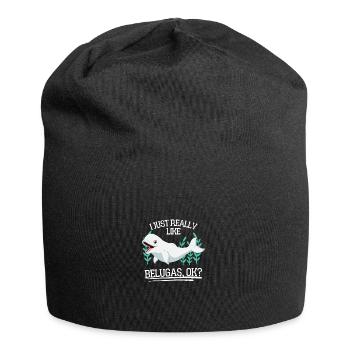 Ozean Tierliebhaber Beluga Wal Geschenk Beluga - Jersey-Beanie - Schwarz - Vorne