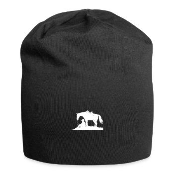 Cadeau d'équitation cheval d'équitation western - Bonnet en jersey - noir - Devant