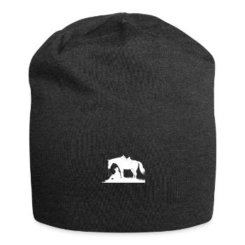 Westernreiten Reining Reiter Pferdeliebe Geschenk - Jersey-Beanie - Anthrazit - Vorne