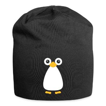 Vecteur mignon pingouin - Bonnet en jersey - noir - Devant