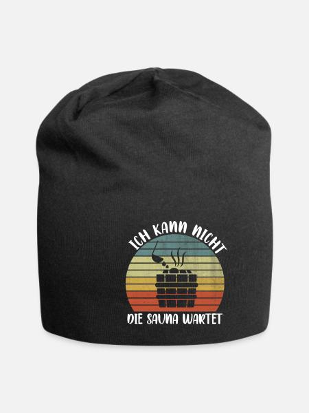 Sauna Ich kann nicht - Jersey-Beanie - Schwarz