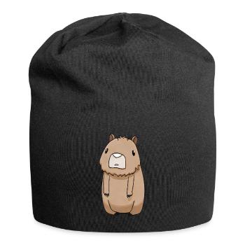 capybara - Jersey-Beanie - Schwarz - Vorne