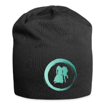 Sporty Hobby Leidenschaft Rodeln - Jersey-Beanie - Schwarz - Vorne