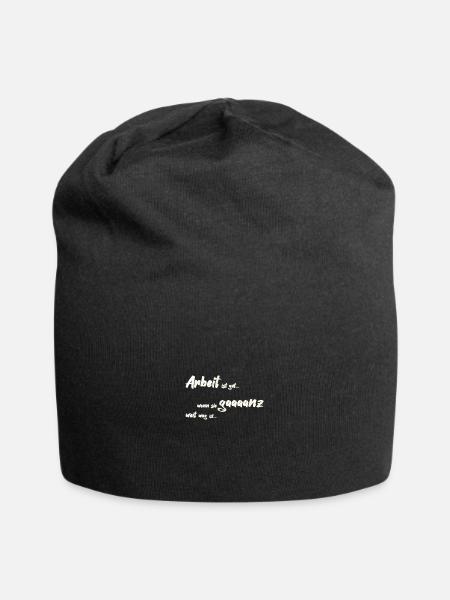 lustige status sprüche t shirt - Geschenkidee - Jersey-Beanie - Schwarz