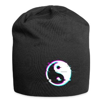 Yin yang glitch - Jersey Beanie - black - Front