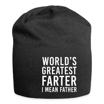 Father Father's Day Gift Funny saying Daddy joke - Jersey Beanie - black - Front