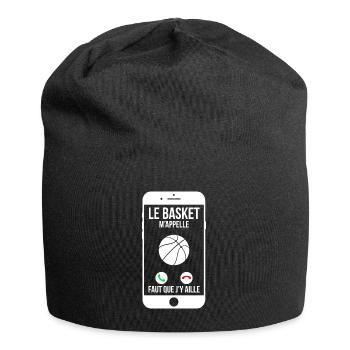 Le basket m'appelle - Faut que j'y aille - Bonnet en jersey - noir - Devant