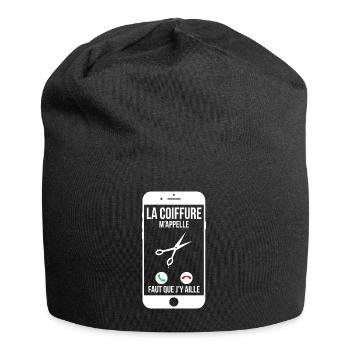 La coiffure m'appelle - Faut que j'y aille - Bonnet en jersey - noir - Devant