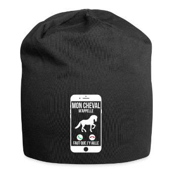 Mon cheval m'appelle - Faut que j'y aille - Bonnet en jersey - noir - Devant