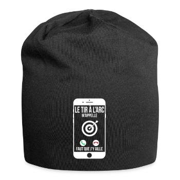 Le tir à l'arc m'appelle - Faut que j'y aille - Bonnet en jersey - noir - Devant