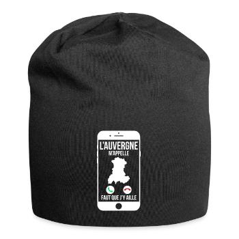 L'Auvergne m'appelle - Faut que j'y aille - Bonnet en jersey - noir - Devant