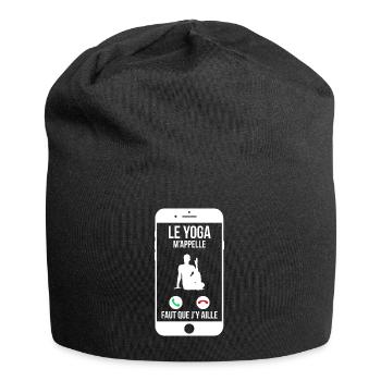 Le yoga m'appelle - Faut que j'y aille - Bonnet en jersey - noir - Devant