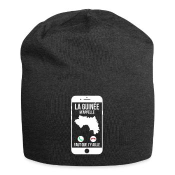 La Guinée m'appelle - Faut que j'y aille - Bonnet en jersey - charbon - Devant