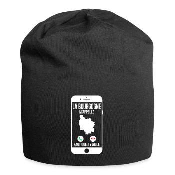 La Bourgogne m'appelle - Faut que j'y aille - Bonnet en jersey - noir - Devant