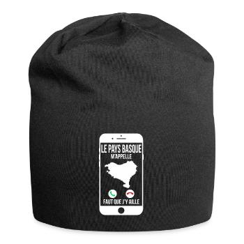 Le Pays Basque m'appelle - Faut que j'y aille - Bonnet en jersey - noir - Devant