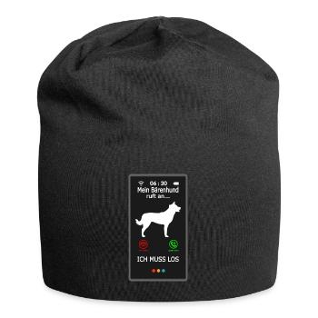 Germanischer Karelischer Bärenhund ruft an Spruch - Jersey-Beanie - Schwarz - Vorne