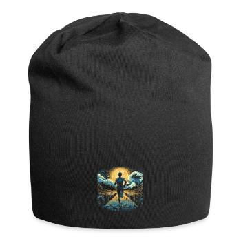 Cross Country Geschenk: Design Sportler - Jersey-Beanie - Schwarz - Vorne