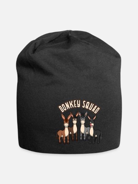 Esel Kader Lustige Baby Esel - Jersey-Beanie - Schwarz