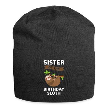 Geburtstag Schwester Bruder Geschenk - Jersey-Beanie - Anthrazit - Vorne