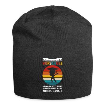 Vorschule Anfang Vorschüler Geschenk - Jersey-Beanie - Anthrazit - Vorne