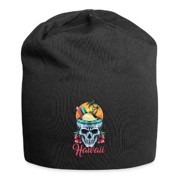 Hawaii Skull Surfing Flowers - Jersey-Beanie - Schwarz - Vorne
