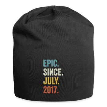 5 Years Old Epic Since July 2017 5th Birthday - Jersey Beanie - black - Front