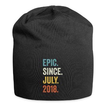 Epic Since July 2018 4. Geburtstag - Jersey-Beanie - Schwarz - Vorne