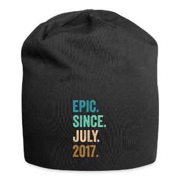 5 Years Old Epic Since July 2017 5th Birthday - Jersey Beanie - black - Front