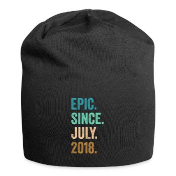 Epic Since July 2018 4. Geburtstag - Jersey-Beanie - Schwarz - Vorne